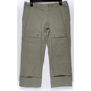 Banana Republic women's green cargo capri pants size 10